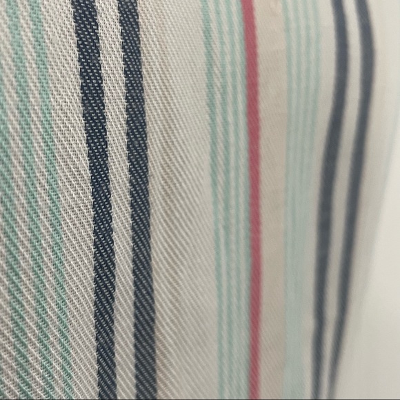 Drew Striped Statement Top Low Back Statement Sleeves Deep Scoopneck XS - Picture 4 of 12